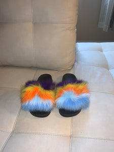 Youth Fox Fur slides